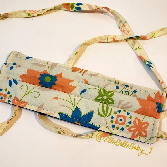 LOT of FOUR Yellow Floral Face Masks Filter - Picture 4 of 5